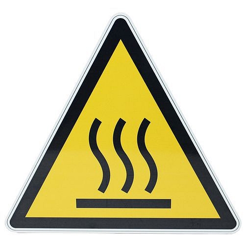 Výstražná tabulka Manutan Expert - Horký povrch, hliník, 300 mm