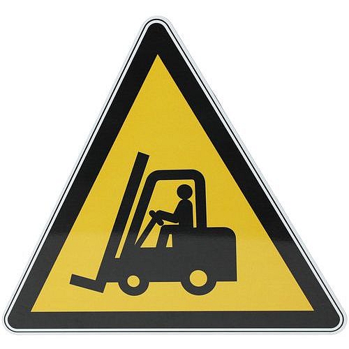 Výstražná tabulka Manutan Expert - Pozor vozíky, hliník, 300 mm