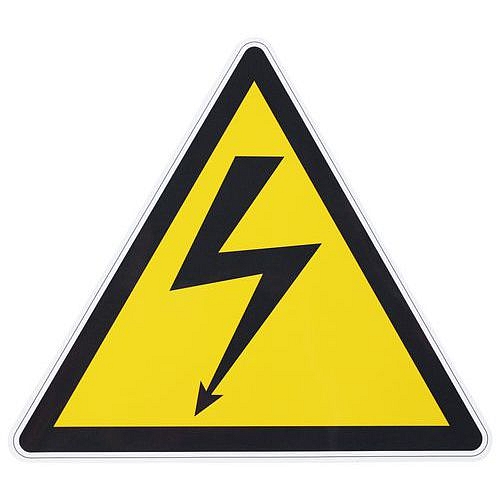 Výstražná tabulka Manutan Expert - Elektrické napětí, hliník, 120 mm