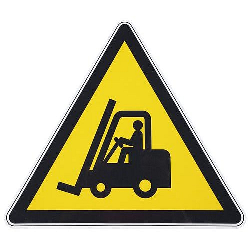 Výstražná tabulka Manutan Expert - Pozor vozíky, samolepicí fólie, 100 mm