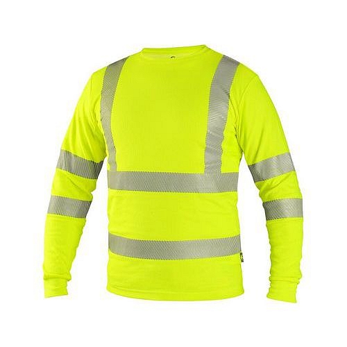 Tričko CXS OLDHAM, dlouhý rukáv, výstražné, pánské, žluté, vel. 3XL