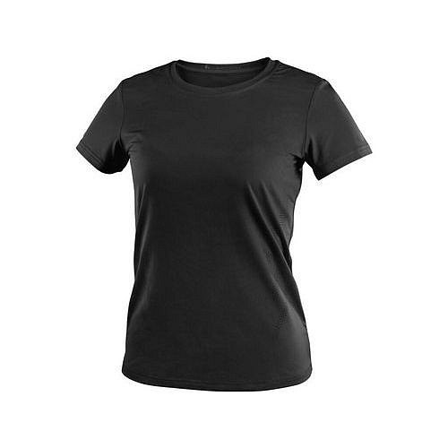 Tričko CXS MOVADO, funkční, krátký rukáv, dámské, černé, vel. XL