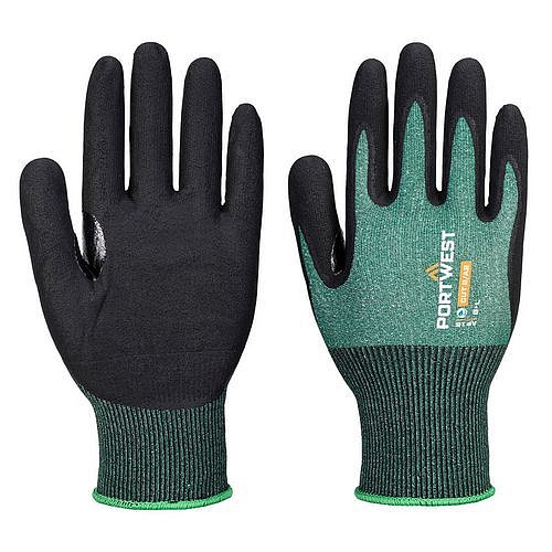 Rukavice SG Grip15 Eco Nitrile (Pk12), zelená/černá, vel.S