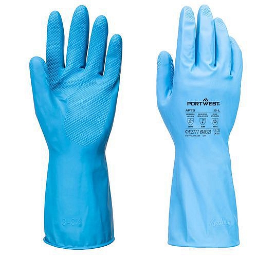 Lehká latexová rukavice FD Chemical B (Pk12), modrá, vel.L