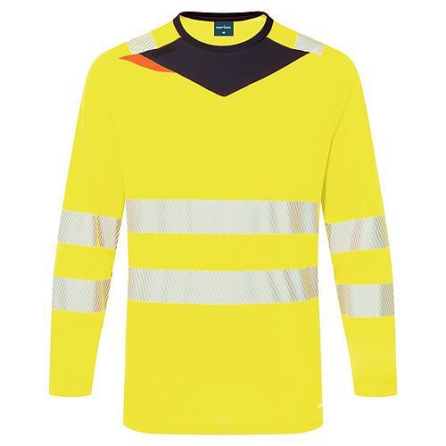 DX4 triko Hi-Vis L/S, černá/žlutá, vel.4XL