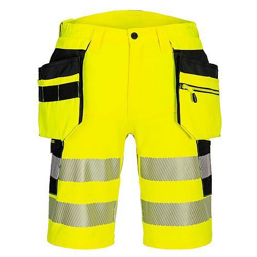DX4 Hi-Vis Holster kraťasy, černá/žlutá, vel.40