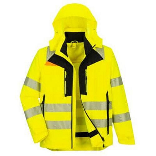 DX4 Hi-Vis bunda 4v1, černá/žlutá, vel.M