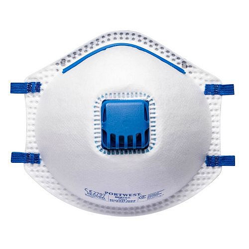 Respirátor FFP2 s výdechovým ventilkem, bílá