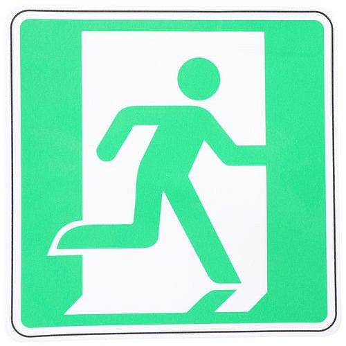 Bezpečnostní tabulka Manutan Expert - Nouzový východ vpravo, samolepicí fólie, 120 mm