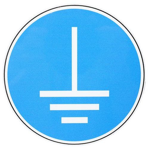 Příkazové značení Manutan Expert - Povinné uzemnění, hliník, 120 mm