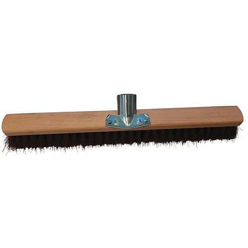 Dřevěné koště bez násady, PET syntetické kokosové štětiny, šíře 60 cm