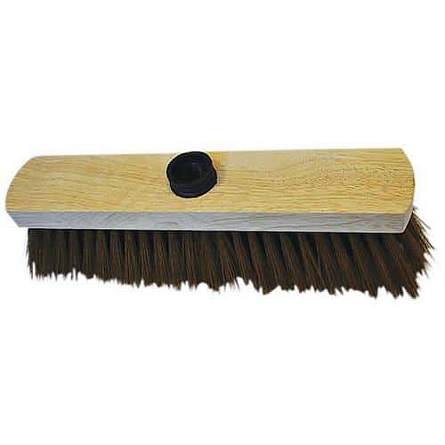 Dřevěné koště bez násady, PET syntetické kokosové štětiny, šíře 29 cm