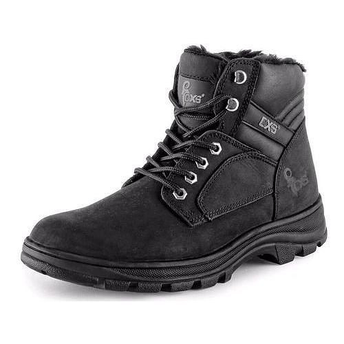 Zimní pracovní kožené kotníkové boty CXS Industry, černé, vel. 37