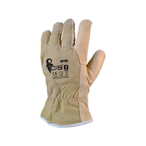 Rukavice z vepřovinové štípenky / lícovky, vel. 9