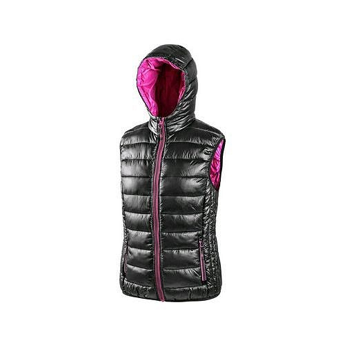 Dámská zimní vesta OMAK, černo-růžová, vel. XXXL
