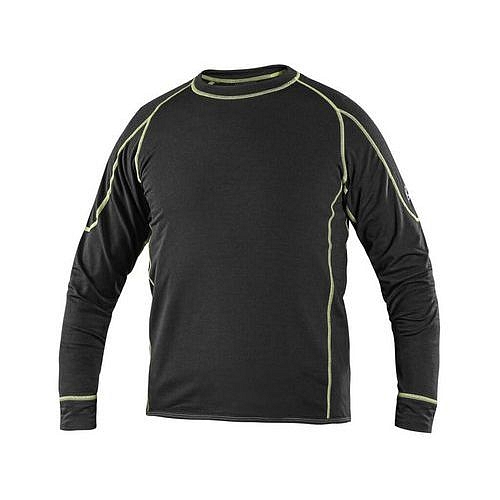 Dětské funkční tričko REWARD, dl. rukáv, černo-zelené, vel. 14