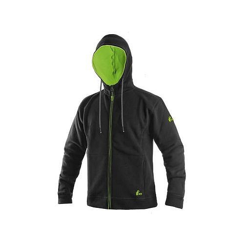 Mikina HARRISON, pánská, černo-zelená, vel XL