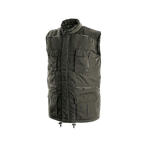 Pánská vesta se 14 kapsami, olivová, vel. XXL