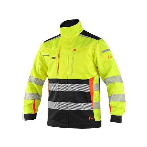 Pánská montérková reflexní blůza CXS Benson, žlutá/černá, vel. 56