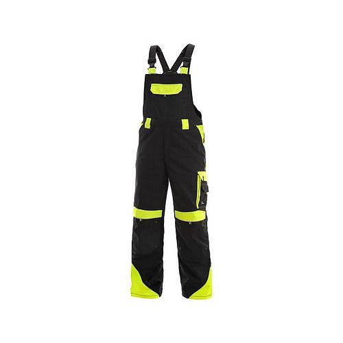 Pánské pracovní zahradníky CXS Sirius Brighton s reflexními prvky, černé/žluté, vel. 50