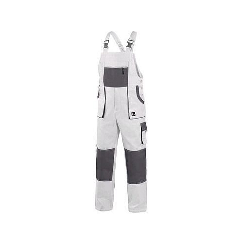 Pánské montérkové kalhoty CXS s laclem, bílé/šedé, vel. 46