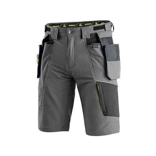Kraťasy CXS NAOS pánské, šedo-černé, HV žluté doplňky, vel. 54