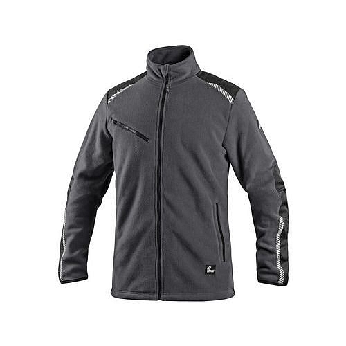 Bunda CXS 4ENVI SOLIS, pánská, fleecová, šedo-černá, vel. M