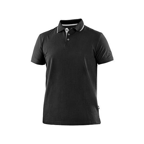 Polokošile CXS HENRY, pánské, krátký rukáv, černo-bílá, vel. 2XL