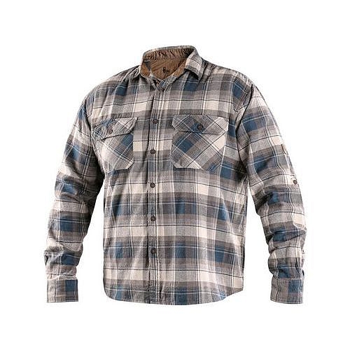 Košile CXS TIM, dlouhý rukáv, pánská, petrol-béžová, vel. 47/48