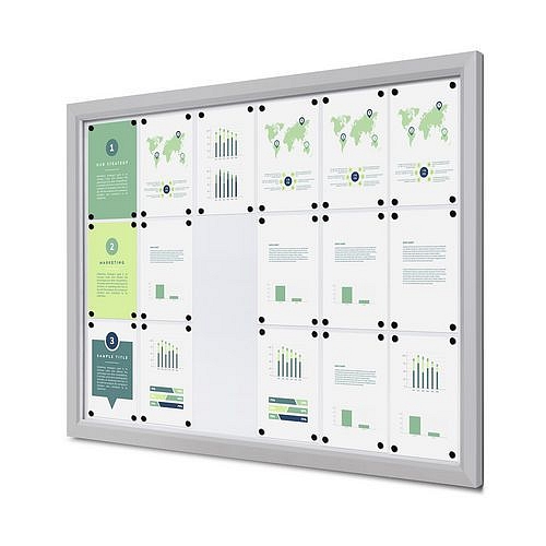 Venkovní uzamykatelná vitrína Slim 18xA4