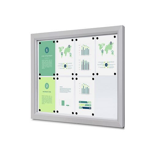 Venkovní uzamykatelná vitrína Slim 8xA4