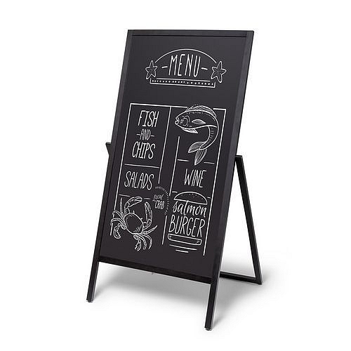 Dřevěné áčko Flip 68 x 140 cm, černá
