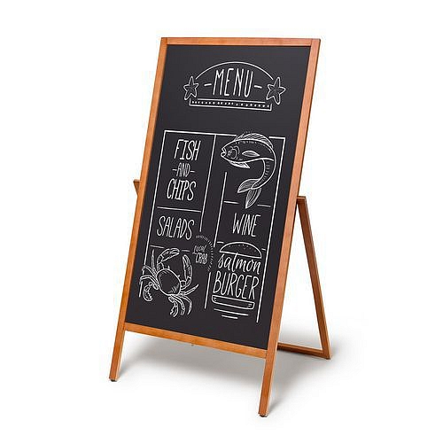Dřevěné áčko Flip 68 x 140 cm, světle hnědá