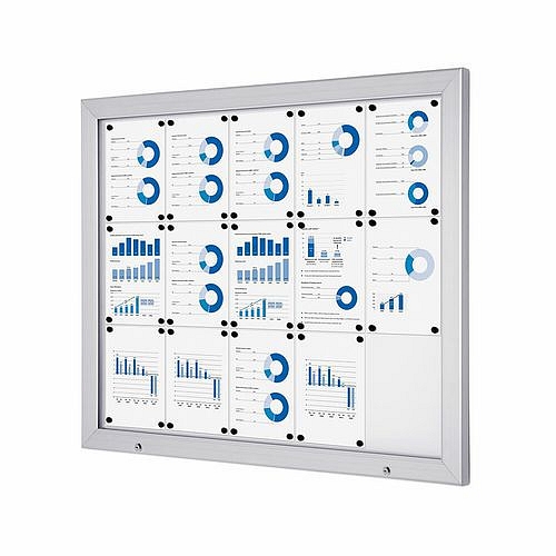 Venkovní uzamykatelná vitrína Alpha 15xA4, tlumiče