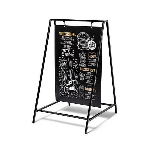 Křídové Áčko Swing 50 x 70 cm černá