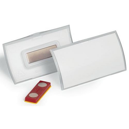 Odznak CLICK FOLD s magnetem Durable, průhledný, 40x75mm