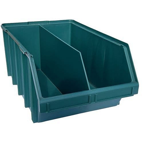 Plastový box zelený - délka 70 cm, objem 90 l, s přepážkou