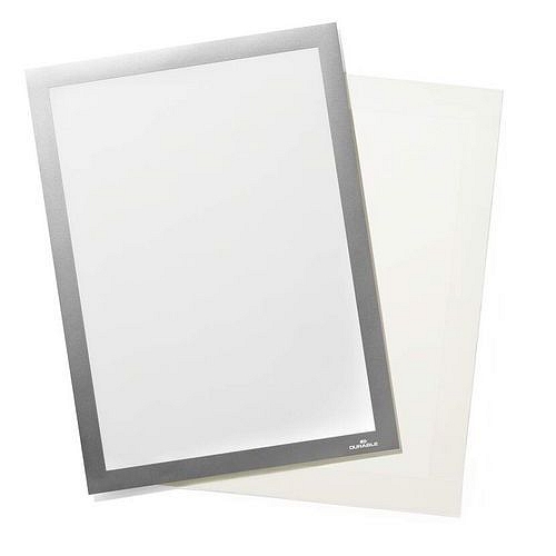 Informační kapsa DURAFRAME GRIP, A4, stříbrná