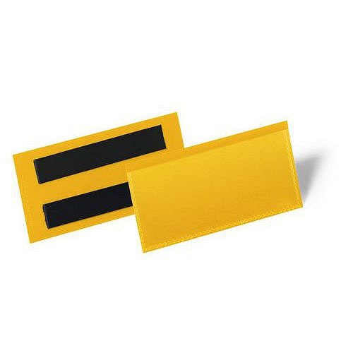 Magnetické kapsy Durable na štítky, 100x38 mm, žlutá