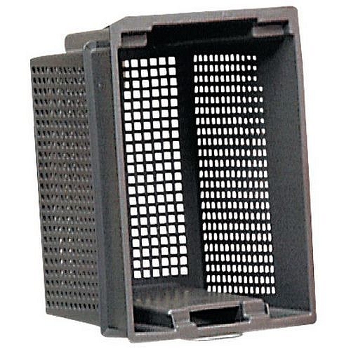 Stohovatelný přepravní box Schoeller Allibert, objem 70 l, perforované stěny, šedý/světle šedý