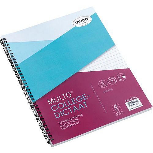 Blok kroužkový Multo A4, s boční spirálou, linkovaný, 10 ks