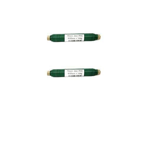 Drát vázací, poplastovaný, zelený, pr. 0,65 (0,55) mm / 100 g, sada 2 ks