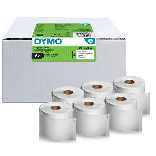 Samolepicí štítky do tiskárny Dymo LabelWriter, 102 x 210 mm, 6 rolí