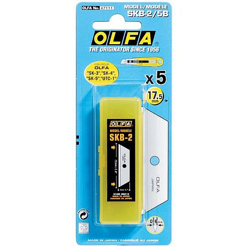 Náhradní čepele pro bezpečnostní nože Olfa, pro model SK4, průměr čepele 17,5 mm, 5 ks