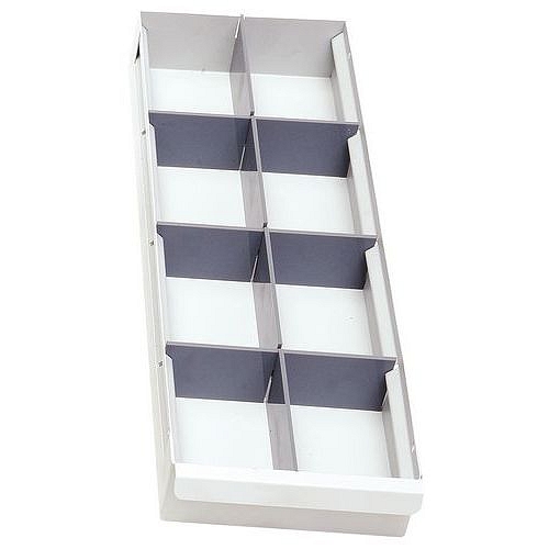 Dělicí příčky Manutan Expert SF1, 1 + 3 ks, 14,5 x 6,5 cm