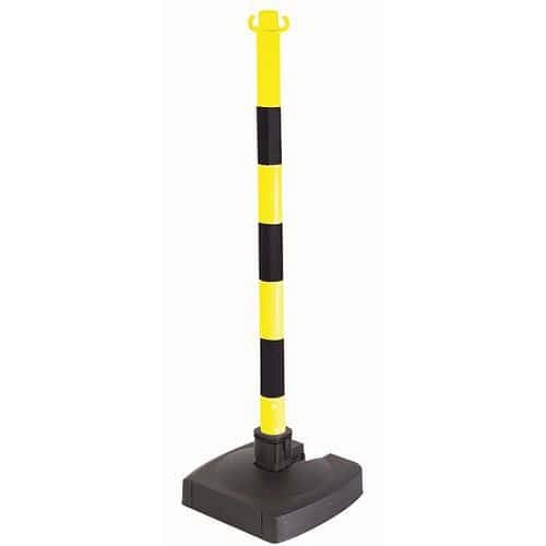 Plastový zahrazovací sloupek Novap, výška 90 cm, žlutý/černý