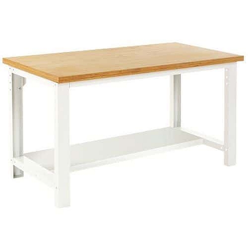 Pracovní stůl Bott Cubio, linoleum, pevná police, 75 x 200 cm