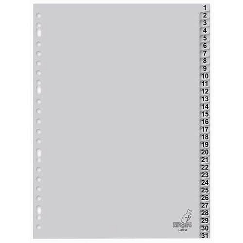 Číselné rozdružovače Kangaro, A4, 1 - 31, 10 ks