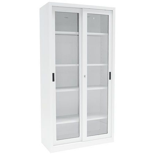 Dílenská skříň na nářadí Manutan Expert, 200 x 100 x 45 cm, šedá/šedá