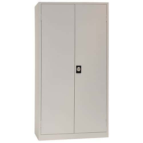 Kovová dílenská skříň pro plastové boxy, 195 x 100 x 45 cm, šedá